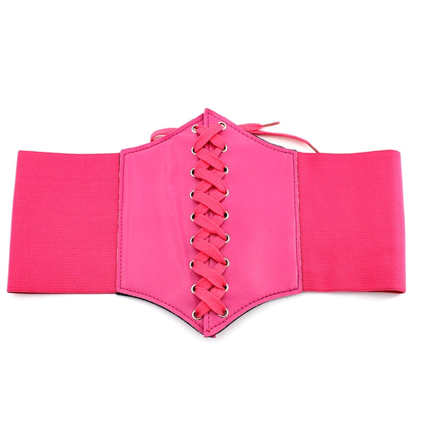 Womens Body Shapewear Pu Leather Elastic Corsets and Bustiers