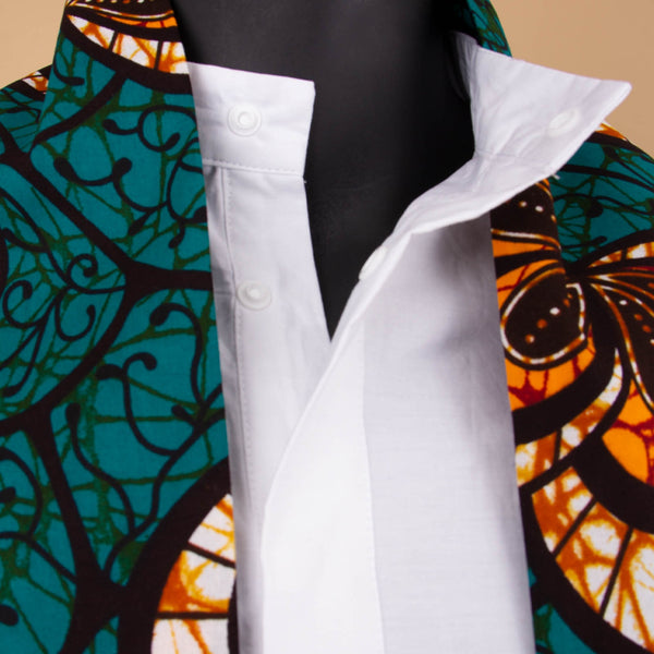 Couples African Clothing Long Mermaid Dresses Matching Mens Shirt w Print Scarf