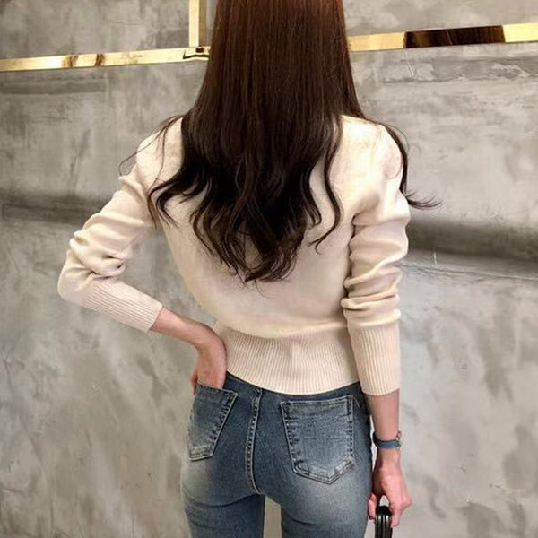Womens Knitted Button up Cardigan Sweater