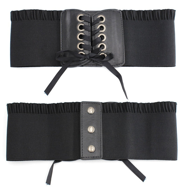 Womens Body Shapewear Pu Leather Elastic Corsets and Bustiers