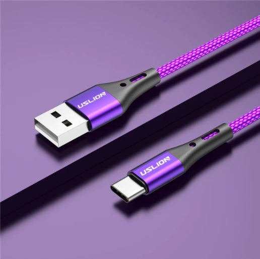 USLION 3A USB Type C Fast Charging Cable