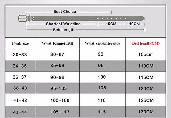 Mens Luxury Designer Cowhide Leather Belts, Automatic Buckle