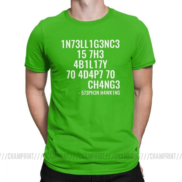 Mens and Womens Tricky Tees - Intelligence is The Ability to Adapt to Change