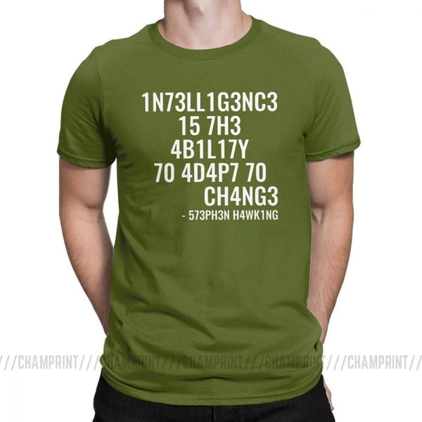 Mens and Womens Tricky Tees - Intelligence is The Ability to Adapt to Change