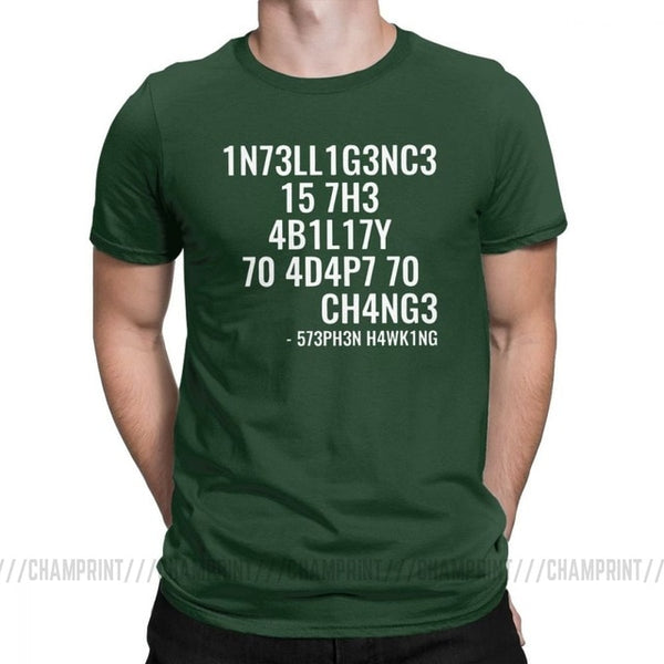 Mens and Womens Tricky Tees - Intelligence is The Ability to Adapt to Change