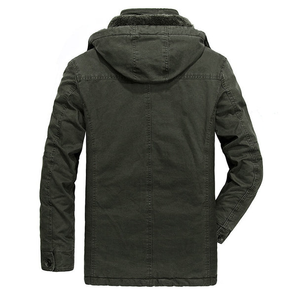 Mens Winter Military Jacket w Cargo Pockets
