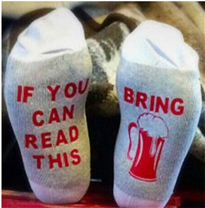 Custom Socks - If You Can Read This Bring Me a Glass of Wine/Beer