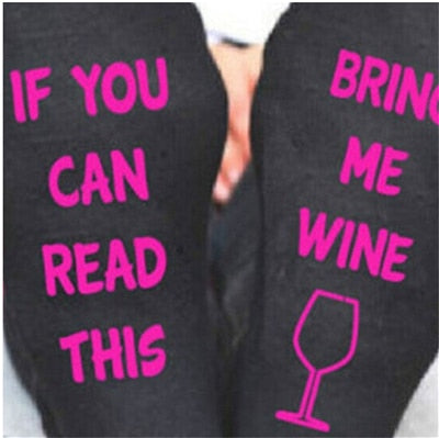 Custom Socks - If You Can Read This Bring Me a Glass of Wine/Beer