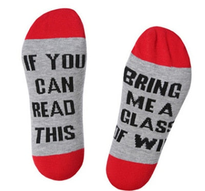 Custom Socks - If You Can Read This Bring Me a Glass of Wine/Beer