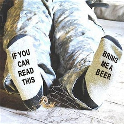 Custom Socks - If You Can Read This Bring Me a Glass of Wine/Beer