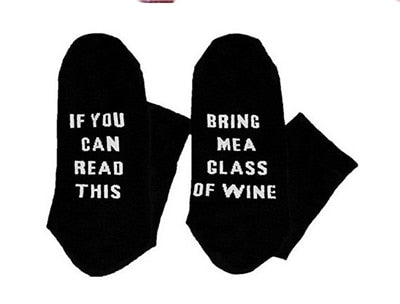 Custom Socks - If You Can Read This Bring Me a Glass of Wine/Beer