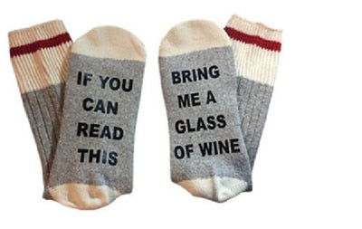 Custom Socks - If You Can Read This Bring Me a Glass of Wine/Beer