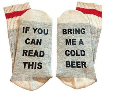 Custom Socks - If You Can Read This Bring Me a Glass of Wine/Beer