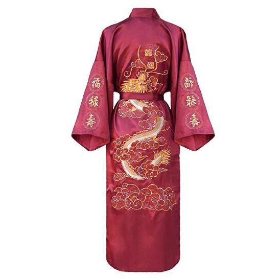 Mens Chinese Dragon Kimono & Shorts Embroidered