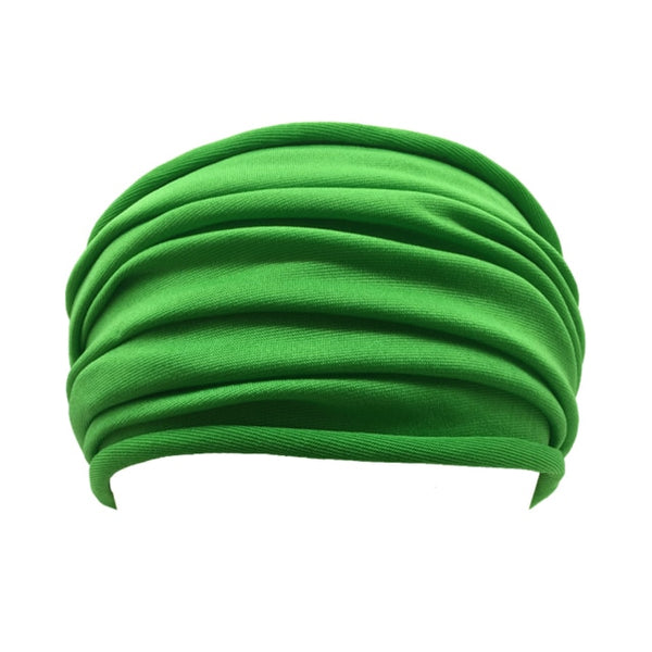 Womens Wide Elastic Headband - For Sports Workout Running