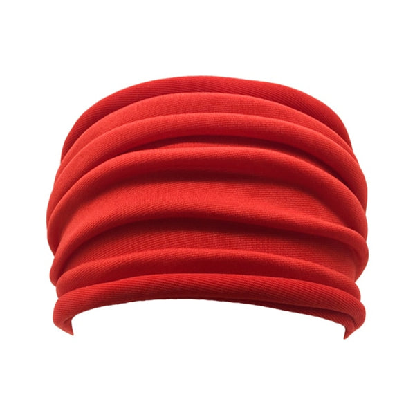 Womens Wide Elastic Headband - For Sports Workout Running