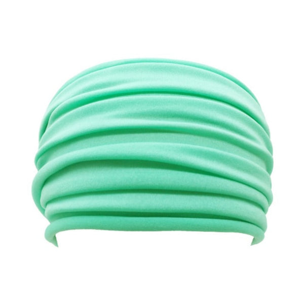 Womens Wide Elastic Headband - For Sports Workout Running