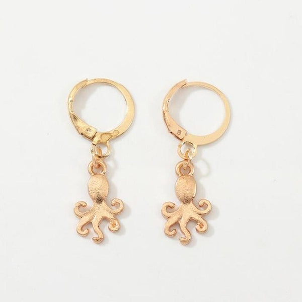 Womens Chinese Style Goldfish Earrings - Crosses heart lock & Key & more