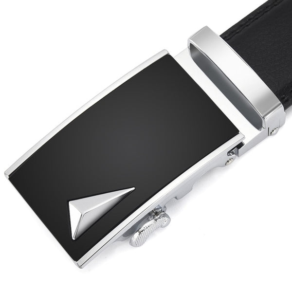 Mens Luxury Designer Cowhide Leather Belts, Automatic Buckle