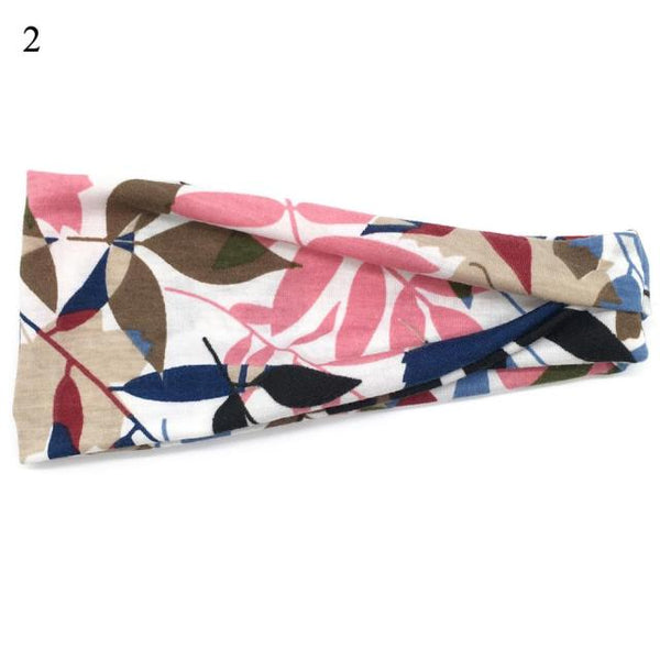 Womens Wide Elastic Headband - For Sports Workout Running