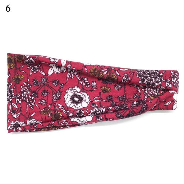 Womens Wide Elastic Headband - For Sports Workout Running