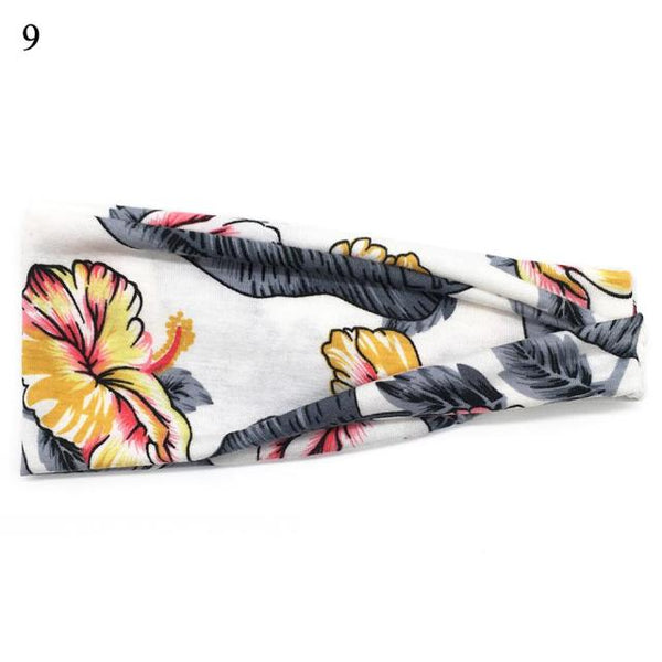 Womens Wide Elastic Headband - For Sports Workout Running