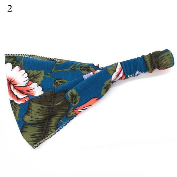 Womens Wide Elastic Headband - For Sports Workout Running