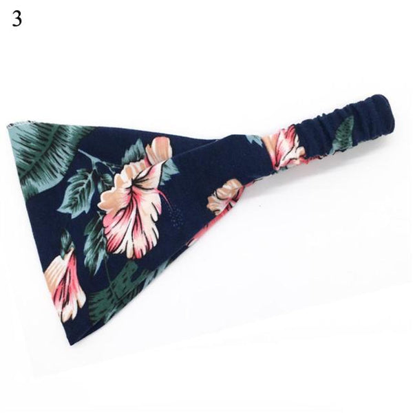 Womens Wide Elastic Headband - For Sports Workout Running