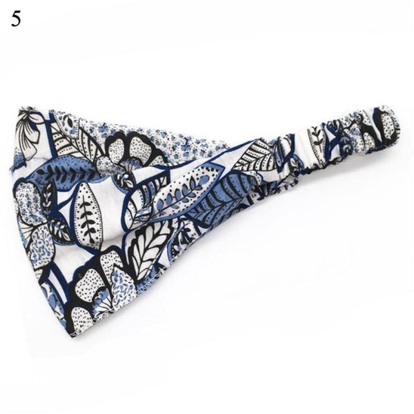 Womens Wide Elastic Headband - For Sports Workout Running
