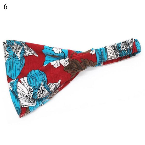 Womens Wide Elastic Headband - For Sports Workout Running