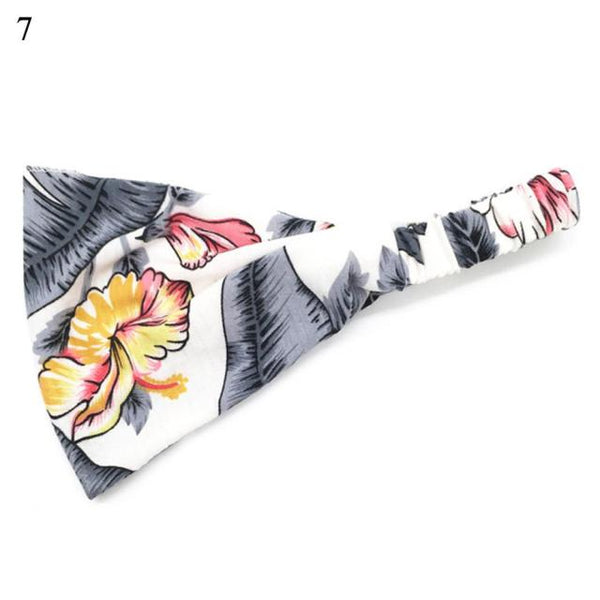 Womens Wide Elastic Headband - For Sports Workout Running