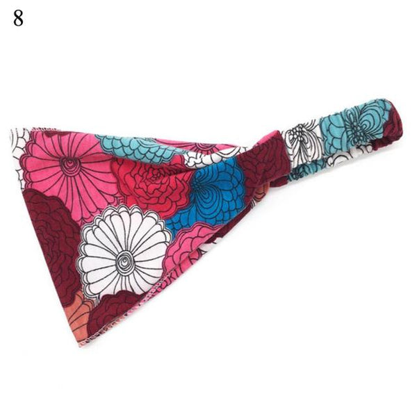 Womens Wide Elastic Headband - For Sports Workout Running