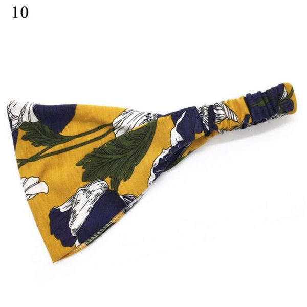 Womens Wide Elastic Headband - For Sports Workout Running