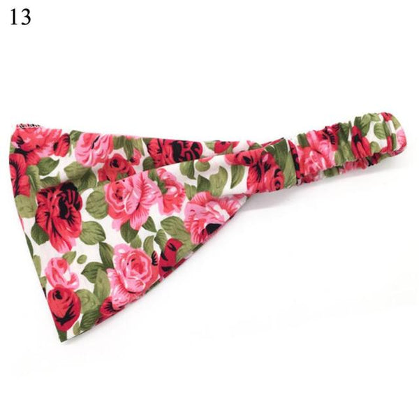 Womens Wide Elastic Headband - For Sports Workout Running