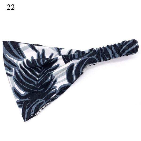 Womens Wide Elastic Headband - For Sports Workout Running
