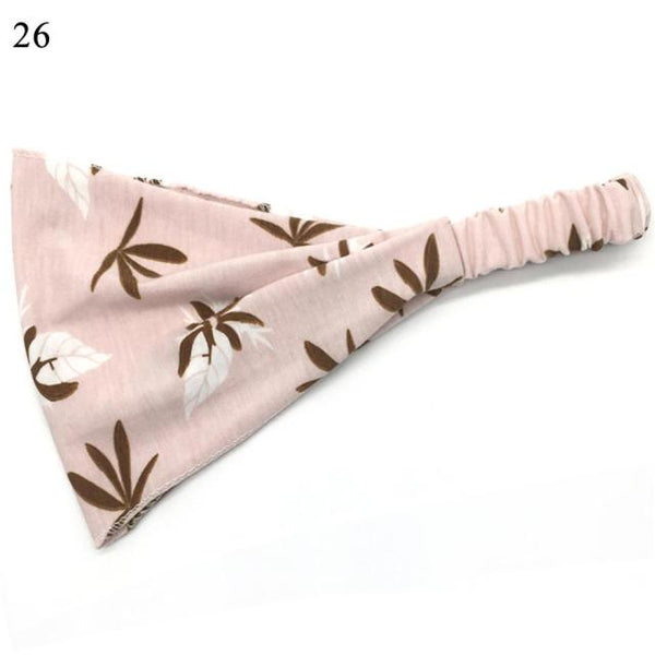 Womens Wide Elastic Headband - For Sports Workout Running