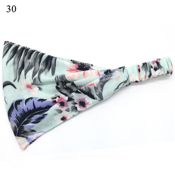 Womens Wide Elastic Headband - For Sports Workout Running