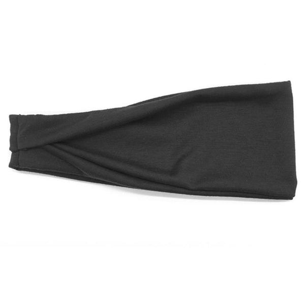 Womens Wide Elastic Headband - For Sports Workout Running