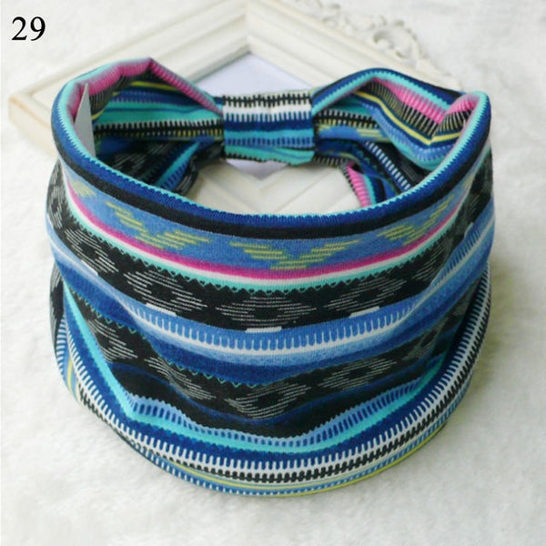 Womens Wide Elastic Headband - For Sports Workout Running