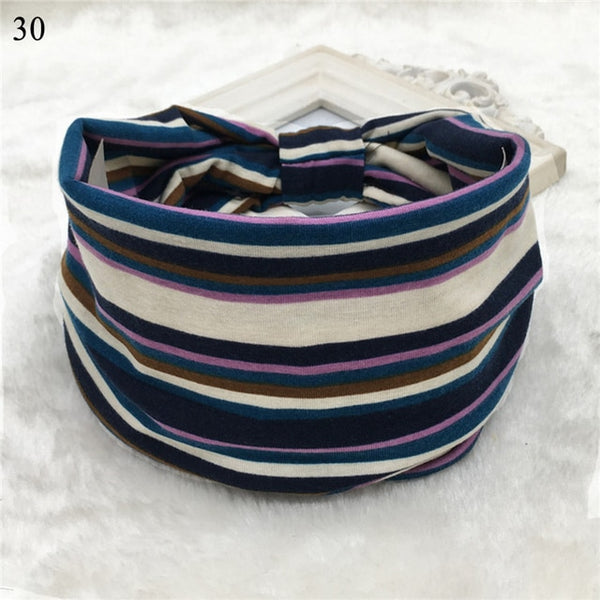 Womens Wide Elastic Headband - For Sports Workout Running