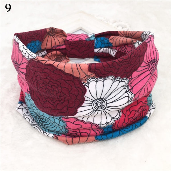 Womens Wide Elastic Headband - For Sports Workout Running