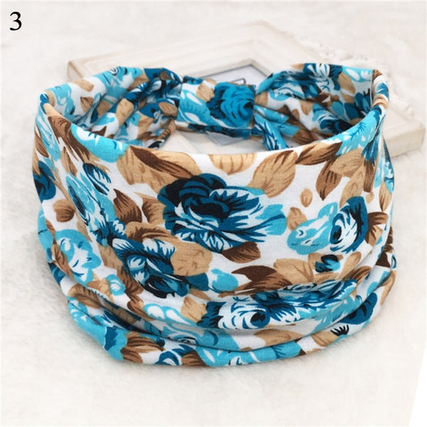 Womens Wide Elastic Headband - For Sports Workout Running