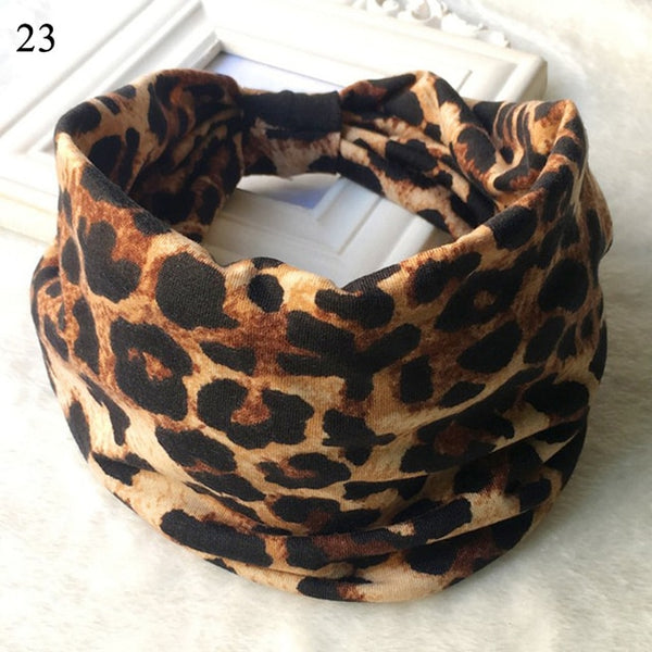 Womens Wide Elastic Headband - For Sports Workout Running