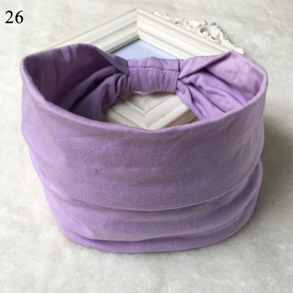 Womens Wide Elastic Headband - For Sports Workout Running