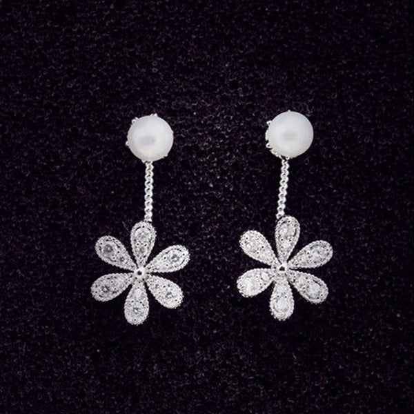 Womens New Fashion Climbing Earrings - Pearls Angel Wings Leaf Feather Flowers
