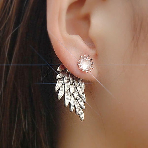 Womens New Fashion Climbing Earrings - Pearls Angel Wings Leaf Feather Flowers