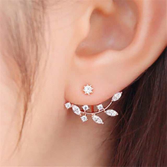 Womens New Fashion Climbing Earrings - Pearls Angel Wings Leaf Feather Flowers
