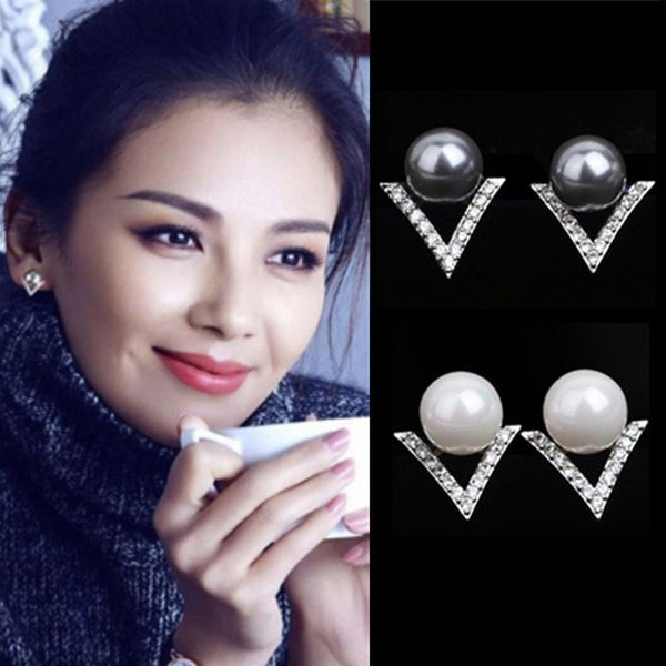 Womens New Fashion Climbing Earrings - Pearls Angel Wings Leaf Feather Flowers