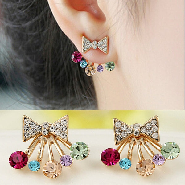 Womens New Fashion Climbing Earrings - Pearls Angel Wings Leaf Feather Flowers