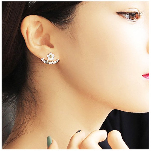 Womens New Fashion Climbing Earrings - Pearls Angel Wings Leaf Feather Flowers